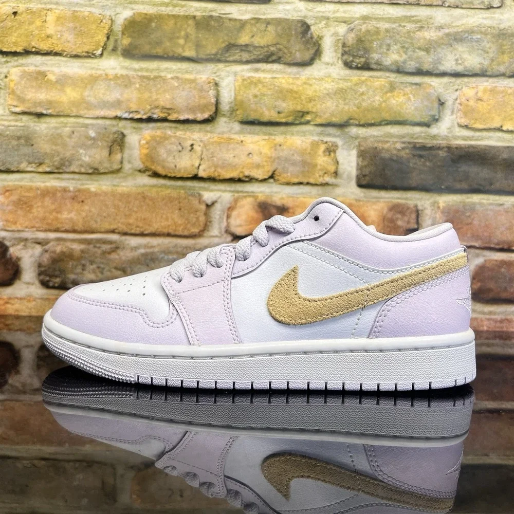 Women's Size 6 - Nike Air Jordan 1 Low Casual Shoe Grape Lemon Wash DC0774-501
